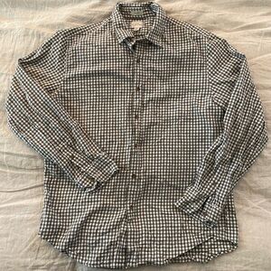 J.Crew - Long Sleeve Button Down - Brushed Twill - Large - Brown Gingham